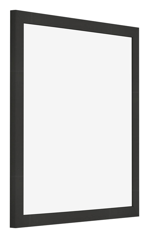 Bilderrahmen 50x50cm Schwarz Gemasert MDF Bologna Vorne Schrag | Yourdecoration.de