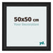 Bilderrahmen 50x50cm Schwarz Gemasert MDF Lazio Vorne Messe | Yourdecoration.de