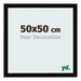 Bilderrahmen 50x50cm Schwarz Hochglanz MDF Bologna Vorne Messe | Yourdecoration.de