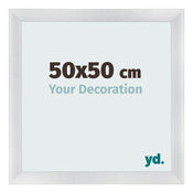 Bilderrahmen 50x50cm Silber Schwarz Gewischt MDF Pisa Vorne Messe | Yourdecoration.de