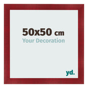 Bilderrahmen 50x50cm Weinrot Gewischt MDF Pisa Vorne Messe | Yourdecoration.de