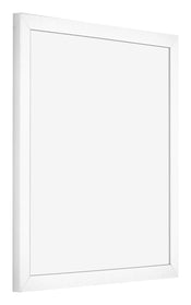 Bilderrahmen 50x50cm Weiss Matt MDF Bologna Vorne Schrag | Yourdecoration.de