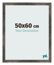 Bilderrahmen 50x60 cm Oxidiertes Metall MDF Bologna Vorne Messe | Yourdecoration.de