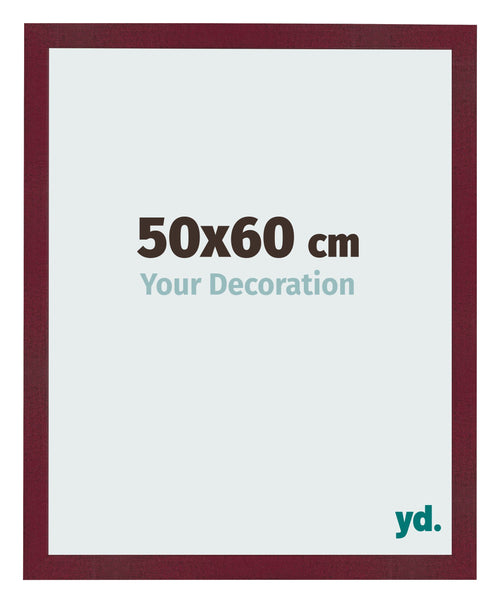 Bilderrahmen 50x60 cm Weinrot Gewischt MDF Bologna Vorne Messe | Yourdecoration.de