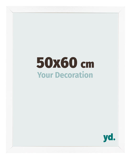 Bilderrahmen 50x60 cm Weiss Matt MDF Bologna Vorne Messe | Yourdecoration.de