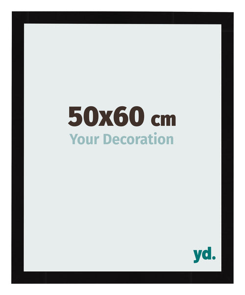 Bilderrahmen 50x60cm Schwarz Hochglanz MDF Bologna Vorne Messe | Yourdecoration.de