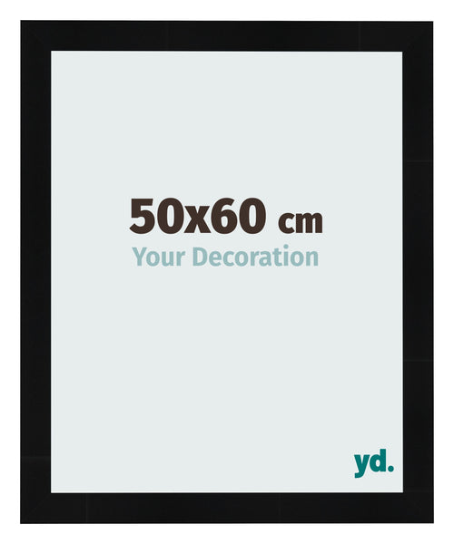 Bilderrahmen 50x60cm Schwarz Silber Poliert MDF Pisa Vorne Messe | Yourdecoration.de