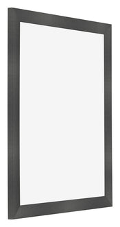 Bilderrahmen 50x60cm Schwarz Silber Poliert MDF Pisa Vorne Schrag | Yourdecoration.de