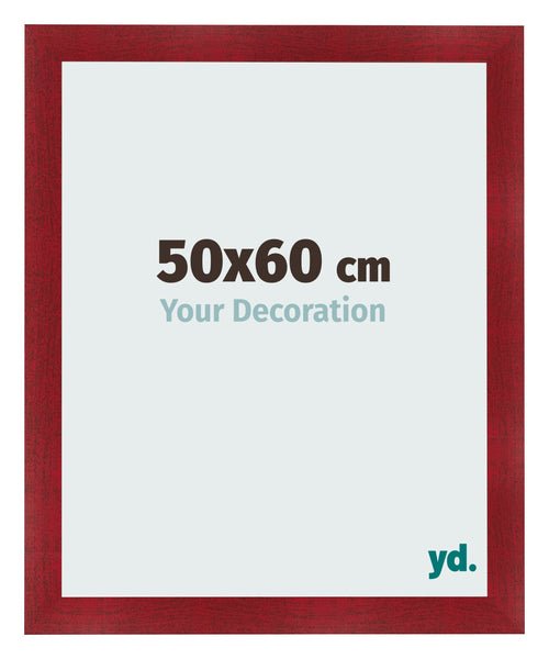 Bilderrahmen 50x60cm Weinrot Gewischt MDF Pisa Vorne Messe | Yourdecoration.de