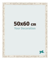 Bilderrahmen 50x60cm Weiß Vintage MDF Bologna Vorne Messe | Yourdecoration.de