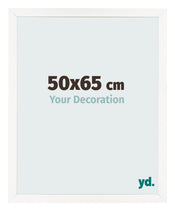 Bilderrahmen 50x65 cm Weiss Hochglanz MDF Bologna Vorne Messe | Yourdecoration.de