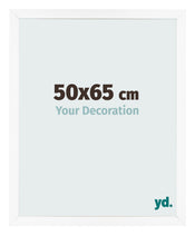 Bilderrahmen 50x65 cm Weiss Matt MDF Bologna Vorne Messe | Yourdecoration.de