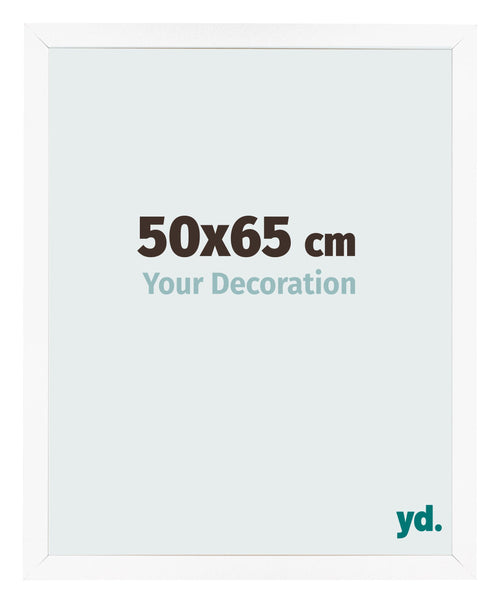 Bilderrahmen 50x65 cm Weiss Matt MDF Bologna Vorne Messe | Yourdecoration.de