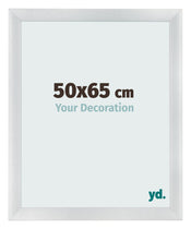 Bilderrahmen 50x65cm Silber Schwarz Gewischt MDF Pisa Vorne Messe | Yourdecoration.de