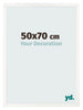 Bilderrahmen 50x70 cm Weiss Hochglanz MDF Bologna Vorne Messe | Yourdecoration.de