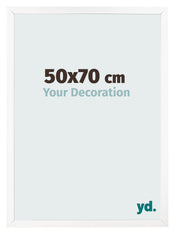 Bilderrahmen 50x70 cm Weiss Matt MDF Bologna Vorne Messe | Yourdecoration.de