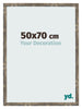 Bilderrahmen 50x70cm Blau Gold Meliert MDF Bologna Vorne Messe | Yourdecoration.de