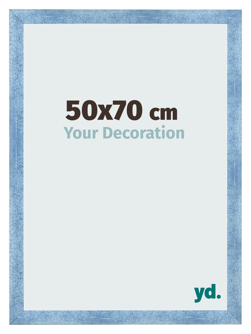 Bilderrahmen 50x70cm Hellblau Gewischt MDF Pisa Vorne Messe | Yourdecoration.de