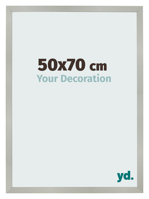 Bilderrahmen 50x70cm Silber Matt MDF Bologna Vorne Messe | Yourdecoration.de