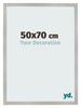 Bilderrahmen 50x70cm Silber Matt MDF Bologna Vorne Messe | Yourdecoration.de