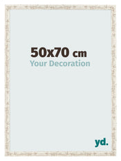 Bilderrahmen 50x70cm Weiß Vintage MDF Bologna Vorne Messe | Yourdecoration.de