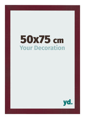 Bilderrahmen 50x75 cm Weinrot Gewischt MDF Bologna Vorne Messe | Yourdecoration.de