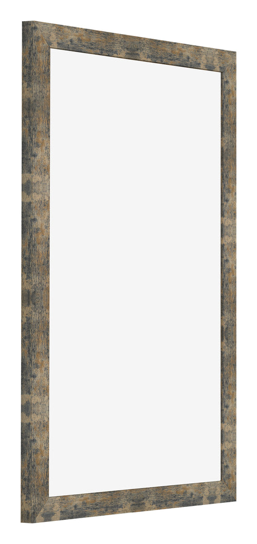Bilderrahmen 50x75cm Blau Gold Meliert MDF Bologna Vorne Schrag | Yourdecoration.de