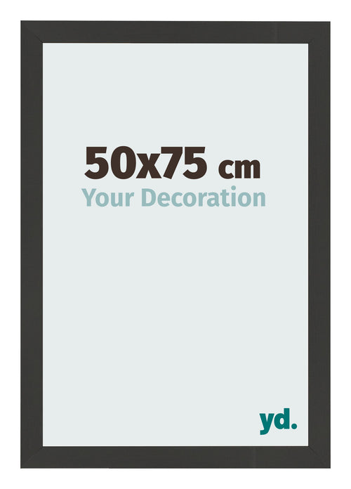 Bilderrahmen 50x75cm Schwarz Gemasert MDF Bologna Vorne Messe | Yourdecoration.de