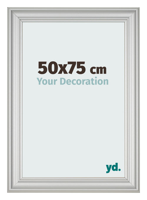 Bilderrahmen 50x75cm Silber Matt MDF Lazio Vorne Messe | Yourdecoration.de