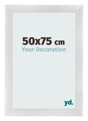 Bilderrahmen 50x75cm Silber Schwarz Gewischt MDF Pisa Vorne Messe | Yourdecoration.de