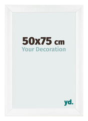 Bilderrahmen 50x75cm Weiß Vintage MDF Pisa Vorne Messe | Yourdecoration.de