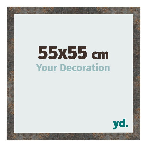 Bilderrahmen 55x55 cm Oxidiertes Metall MDF Bologna Vorne Messe | Yourdecoration.de