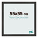 Bilderrahmen 55x55 cm Schwarz Matt MDF Bologna Vorne Messe | Yourdecoration.de
