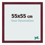 Bilderrahmen 55x55 cm Weinrot Gewischt MDF Bologna Vorne Messe | Yourdecoration.de