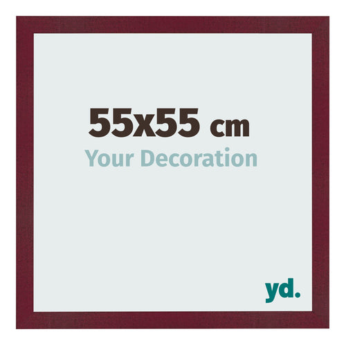 Bilderrahmen 55x55 cm Weinrot Gewischt MDF Bologna Vorne Messe | Yourdecoration.de