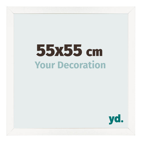 Bilderrahmen 55x55 cm Weiss Hochglanz MDF Bologna Vorne Messe | Yourdecoration.de