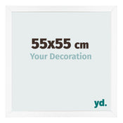 Bilderrahmen 55x55 cm Weiss Matt MDF Bologna Vorne Messe | Yourdecoration.de