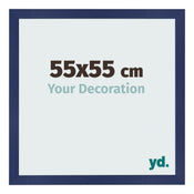 Bilderrahmen 55x55cm Dunkelblau Gewischt MDF Bologna Vorne Messe | Yourdecoration.de
