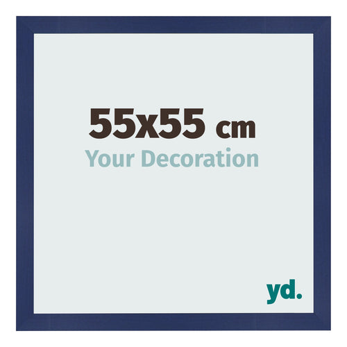 Bilderrahmen 55x55cm Dunkelblau Gewischt MDF Bologna Vorne Messe | Yourdecoration.de