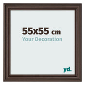 Bilderrahmen 55x55cm Eiche Dunkel MDF Lazio Vorne Messe | Yourdecoration.de