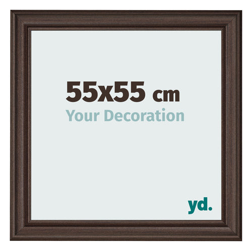 Bilderrahmen 55x55cm Eiche Dunkel MDF Lazio Vorne Messe | Yourdecoration.de