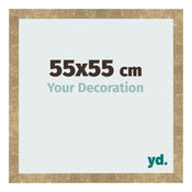 Bilderrahmen 55x55cm Gold Antik MDF Bologna Vorne Messe | Yourdecoration.de