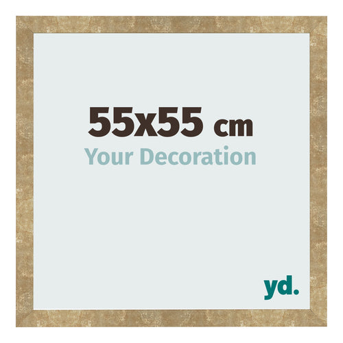 Bilderrahmen 55x55cm Gold Antik MDF Bologna Vorne Messe | Yourdecoration.de