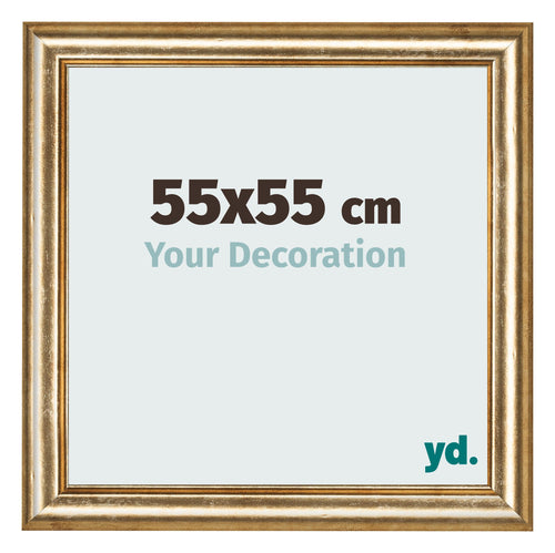 Bilderrahmen 55x55cm Gold Antik MDF Lazio Vorne Messe | Yourdecoration.de