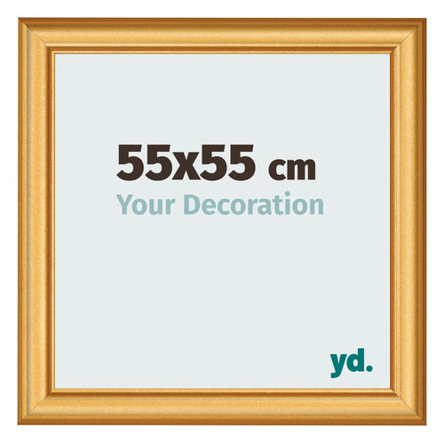 Bilderrahmen 55x55cm Gold Matt MDF Lazio Vorne Messe | Yourdecoration.de