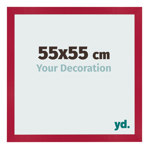 Bilderrahmen 55x55cm Rot MDF Bologna Vorne Messe | Yourdecoration.de