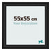 Bilderrahmen 55x55cm Schwarz Gemasert MDF Lazio Vorne Messe | Yourdecoration.de