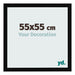 Bilderrahmen 55x55cm Schwarz Hochglanz MDF Bologna Vorne Messe | Yourdecoration.de