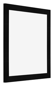 Bilderrahmen 55x55cm Schwarz Silber Poliert MDF Pisa Vorne Schrag | Yourdecoration.de