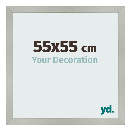 Bilderrahmen 55x55cm Silber Matt MDF Bologna Vorne Messe | Yourdecoration.de